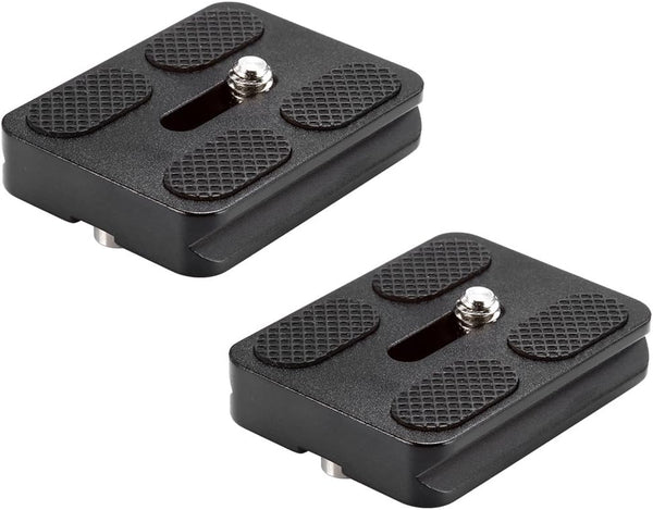 Neewer Pack of 2 PU-50 50 mm Universal Metal Quick Release Plate with 1/4 Inch Screw for Camera Tripod