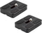 Neewer Pack of 2 PU-50 50 mm Universal Metal Quick Release Plate with 1/4 Inch Screw for Camera Tripod
