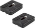Neewer Pack of 2 PU-50 50 mm Universal Metal Quick Release Plate with 1/4 Inch Screw for Camera Tripod