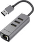 WALNEW USB 3.0 Ethernet Adapter, 4-in-1 USB Hub with 3 USB-A Data Ports and 1 Gigabit RJ45 Network for Laptop