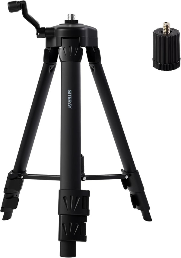 SITERAY 39 Inch Portable Tripod, Lightweight Adjustable Stand with Horizontal Bubble Level, 1/4"-20