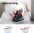 Perixx PERIMICE-813B Bluetooth Vertical Mouse, Wireless 3-in-1 Multi-Device Technology, Black, Right Handed with Carry
