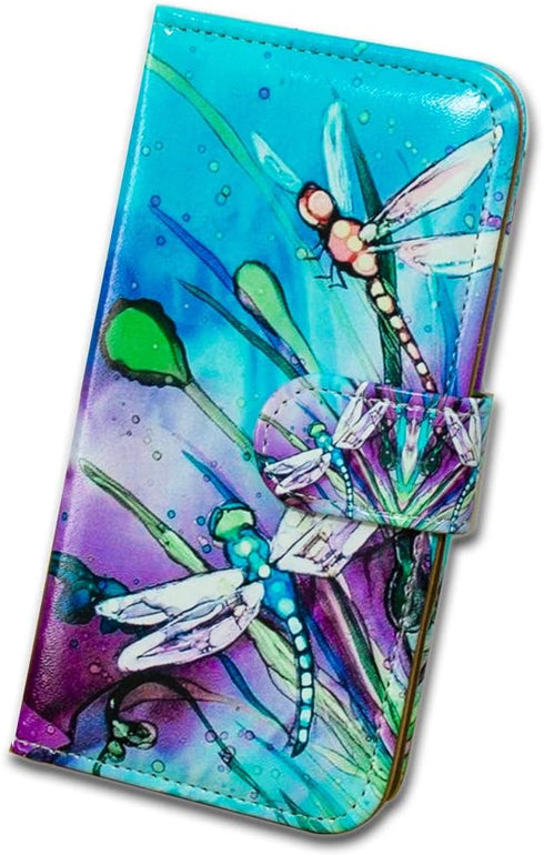 Case for Moto G Power 2020, Cute Dragonfly Leather Flip Wallet Case Cover with Card Slot Holder