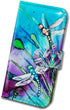 Case for Moto G Power 2020, Cute Dragonfly Leather Flip Wallet Case Cover with Card Slot Holder