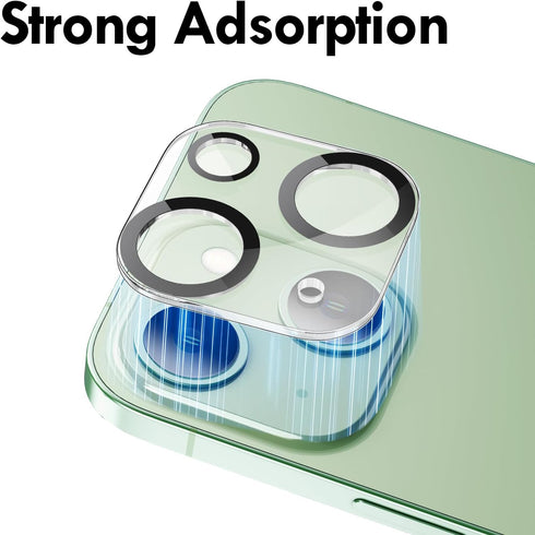 Xfilm Camera Lens Protector for iPhone 15 & 15 Plus, 9H Hardness Tempered Glass Cover, Ultra HD, Case Friendly