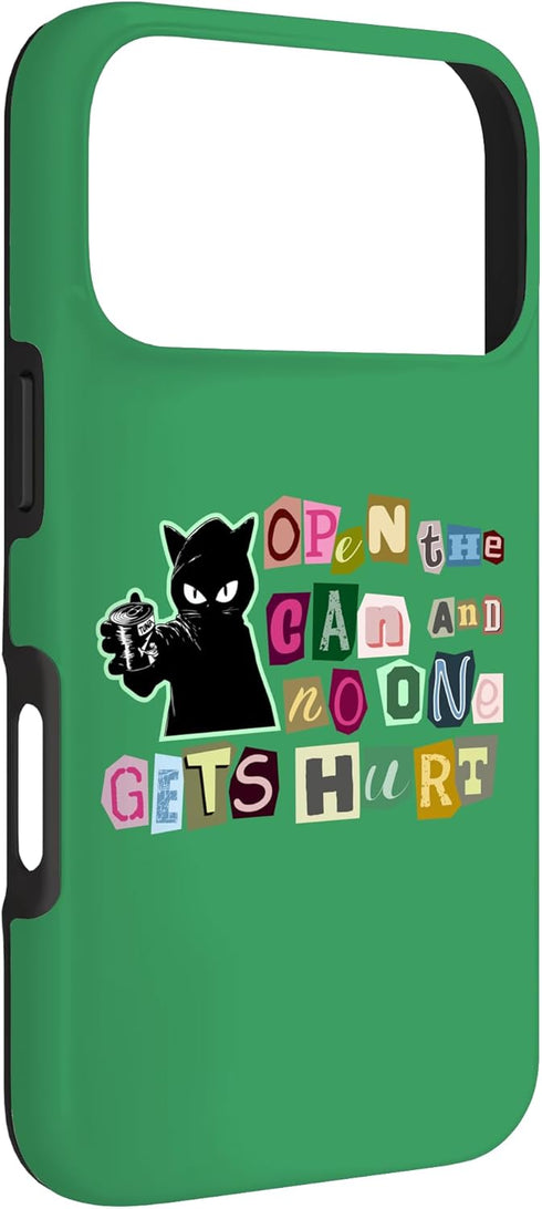 Ransom Note Kitty Designs 17 Funny Cat Lover Blackmail Open The Tuna and No-One Gets Hurt Case for iPhone Pro