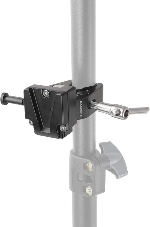 CAMVATE Super Crab Clamp + Universal V-Lock Mount Quick Release Adapter for DSLR Camera Battery