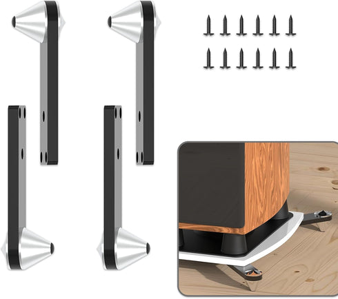 Preffair 4Pcs Audiophile Speaker Base Stand Isolation Feet, Aluminum Alloy Vibration Isolators for Speaker and Amplifier