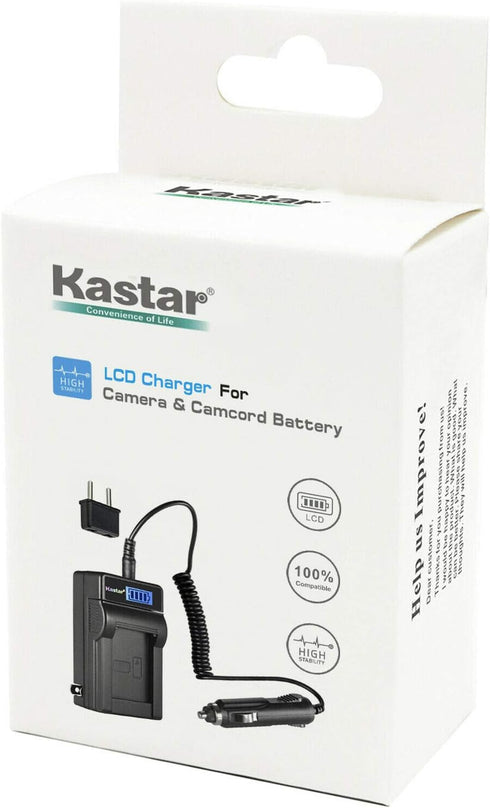 Kastar 2-Pack VW-VBT380 Battery and LCD AC Charger, Compatible with Panasonic HC-V550M, HC-V620M