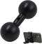 Vvluvva 1" Double Ball Mount Arm Adapter, Heavy-Duty Black Aluminum Alloy 1-Inch Ball