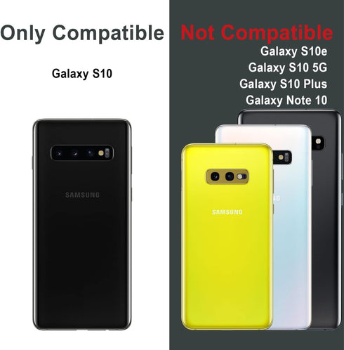 TORU CX PRO Case for Galaxy S10 - Slim Protective Cover with Card Holder, Black