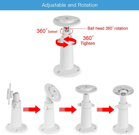 Wall Mount Bracket for Kasa Indoor Pan/Kasa Smart KC110 Dome/Kasa Smart 2K QHD Security Camera, 360 Degree Adjustable