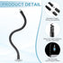 7.9" 1Pcs 3/8"-16 PATIKIL Gooseneck, Male to Male Thread Metal Universal Hose Flexible Arm Gooseneck Tube Extension