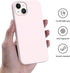 AOTESIER iPhone 14 Case, Chalk Pink Silky Touch Premium Soft Liquid Silicone Rubber Full-Body Protective Bumper
