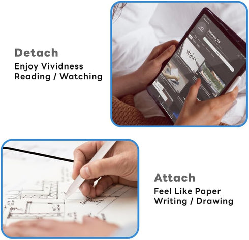 EIP Detachable Paper-feel Screen Protector for iPad mini 6 8.3”, Reusable Nano Tech, Easy Install & Detach, Anti-glare,