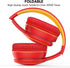 RORSOU B10 Wireless Bluetooth Over-Ear Headphones - Lightweight Folding Stereo Bass Headset with 50H Playtime, Red