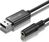DUKABEL USB to 3.5mm Jack Audio Adapter, 45 inch TRRS USB-A to Headphone AUX Adapter for Computer PS4 PS5