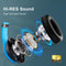 Wireless Bluetooth Headphones Over Ear, 65H Playtime HiFi Stereo Headset with Microphone, Foldable for Travel, Blue