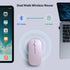 Wireless Bluetooth Mouse, Rechargeable LED Dual Mode Mouse (Bluetooth 5.2 and USB Receiver) for Laptop/Desktop
