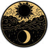 Wicca Astrology Pagan Mystical Celestial Bodies Sun Moon PopGrip Standard PopSockets
