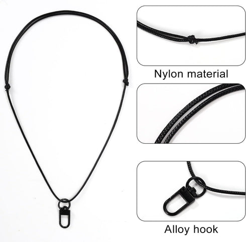 Sinbana 2pcs Neck Straps for Voice Recorder, Adjustable Nylon Strap Lanyard Necklace with Secure Buckle Accessories