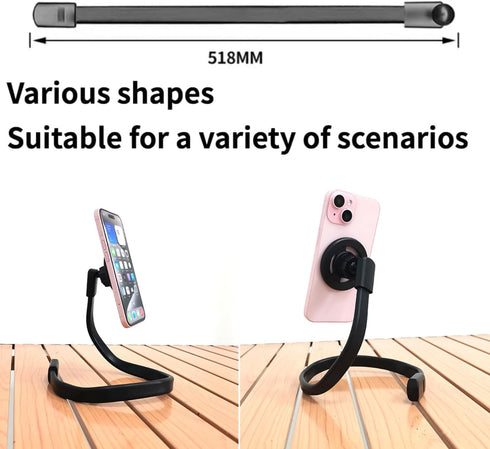 YKI Magnetic Phone Holder Stand with Flexible Arm, ViewStable Magnetic Flexible Phone Holder Mount