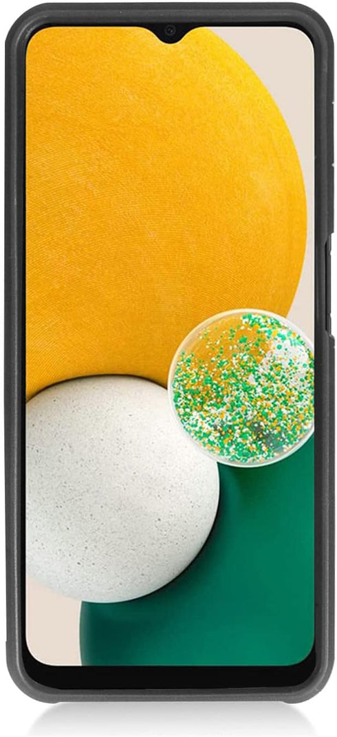 Brushed Style Defender Hard Phone Case for Samsung Galaxy A13 5G (SM-A136), Galaxy A04S (SM-A047) - CS3 Black