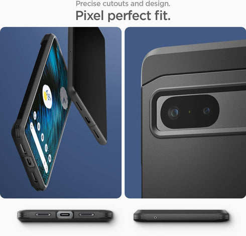 Spigen Tough Armor Case for Pixel 7 (2022) - Black, Durable Protection & Stylish Design.