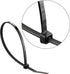 Superun Heavy Duty Zip Ties, 8 Inch, 50 Lbs Tensile Strength, Self-locking Wire Ties, Pack of 100, Black