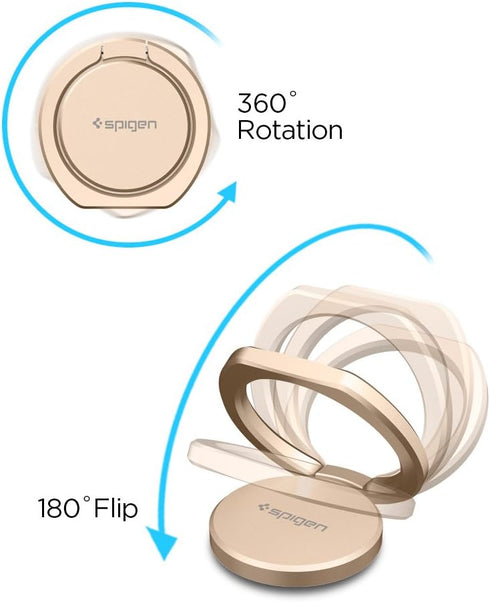 Spigen 360 Style Ring Cell Phone Ring/Phone Grip/Stand/Holder for All Phones and Tablets Compatible with Magnetic Car