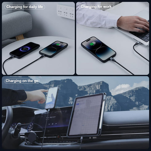 Nillkin 4.9ft Lightning & USB-C 2-in-1 Charging Cable, Fast Charger Cord for iPhone 15/14/13/12/11 Pro/Max, iPad