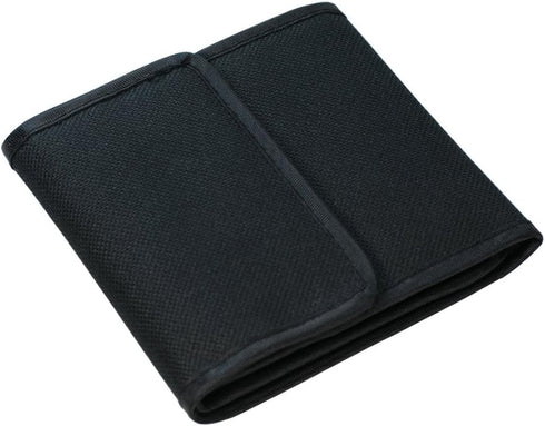 2 PCS Padded Tri-fold 3 Pocket Wallet-Style Filter Case - for Circular Filters 40.5mm to 82mm + CamDesign Wristband