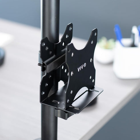 VIVO Adjustable Thin Client Mini PC Mount Bracket, CPU VESA Under Desk Computer Holder, Black (MOUNT-PC05C)