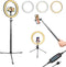 SHSY LVSEZM 10" Selfie Ring Light with 10" Stand and 60" Selfie Stick, 3