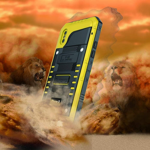 Beasyjoy iPhone Xs Case, Heavy Duty Metal Waterproof Full Body Protective Case, Shockproof Drop Proof, Durable Military