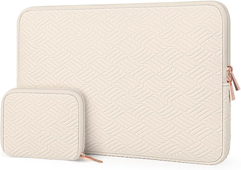ARVOK Laptop Sleeve Case for 13/13.3/14 inch MacBook Air/Pro & HP Chromebook, Water-Resistant Leather Case with Pouch