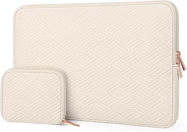 ARVOK Laptop Sleeve Case for 13/13.3/14 inch MacBook Air/Pro & HP Chromebook, Water-Resistant Leather Case with Pouch