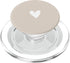 Sand / Beige / Tan Heart Minimalist Love, PopSockets PopGrip for MagSafe