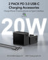 2 Pack Meifigno MagSafe-Compatible Charger Stand with 20W USB C Charger Block & USB C Cable, Fast Charging
