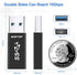 ELECTOP Double Sides 10Gbps, USB 3.1 GEN 2 Male to Type-C Female Adapter, Support Both 10Gbps Charging & Data Transfer, USB A to USB C 3.1 Converter for PC, Laptop, Charger, Power Bank, Quest Link