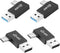 QIANRENON 90° Angle USB3.1 Male to USB C Male Charging Adapter, 10Gbps Data Connector for Wall Charger, 4Pcs
