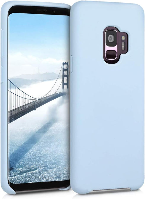 kwmobile Light Blue Matte TPU Silicone Phone Cover Case Compatible with Samsung Galaxy S9