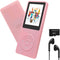 MP3 Player 32GB with Speaker Earphones, Portable Music Player for Kids, FM Radio, Voice Recorder, E-Book, Pink