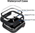 YMHML Waterproof Case for Apple Watch Series 8/7 45mm, Tempered Glass Screen Protector, Full Coverage Protective Cover