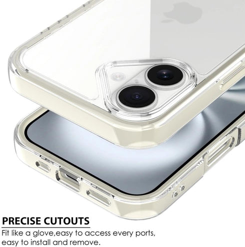 Puxicu 2 1 17 17 6.3", Acrylic in for iPhone CaseAnti-Yellowing, Military-Grade Protection, Drop Shockproof Slim Phone