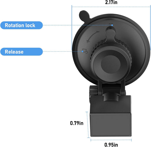 Suction Cup Mount, Windshield Car Mount for Escort IX, IXc, Max 3, Max360C Radar Detector with EZ Magnet Connection