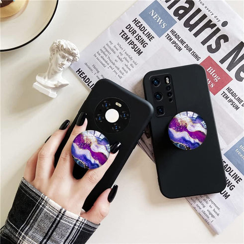 WUYULB Clear Crystal Collapsible Expandiing Moblile Phone Grip Stand Holder for Smartphones and Tablets Cell Phone