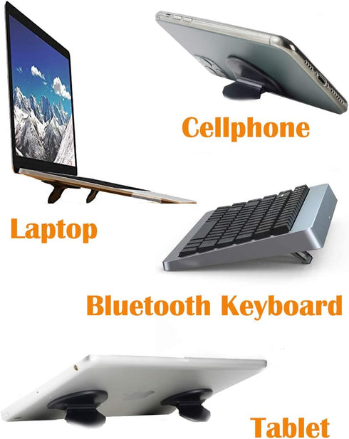 Generies Mini Laptop Stand, Ergonomic Foldable Portable Keyboard Riser, Invisible Cooling Laptop Holder (2PCS)