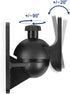 TNP Universal Satellite Speaker Wall Mount Bracket, Ceiling Mount Clamp with Adjustable Swivel and Tilt Angle - 6 Pack,
