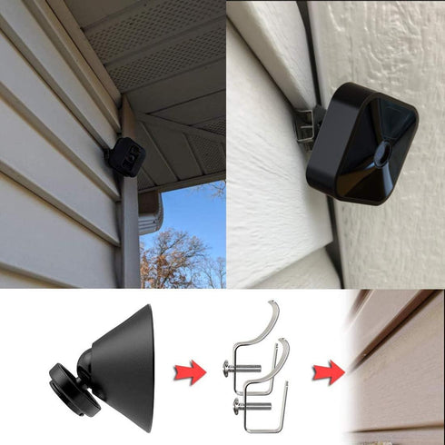Vinyl Siding Clip Hooks for Outdoor Camera, No-Hole Needed Mounting for Home Security Camera, 12 Pack